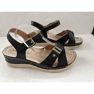 Patrizia by Spring Step Slide Sandals Black Size 40 / Size 9 US Comfortable